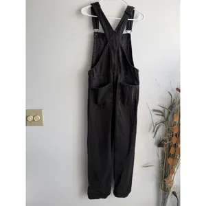 We The Free Free‎ People Women XS Black Denim Overalls Straight Leg OB1141498 thumbnail 3