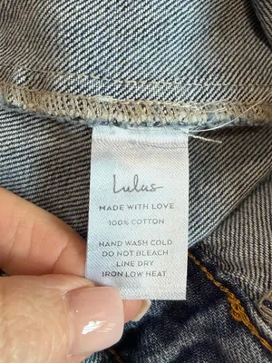 Lulus Denim Jumpsuit Sz Medium NWT Light Wash Date Night Out Brunch Bustier Fall thumbnail 11