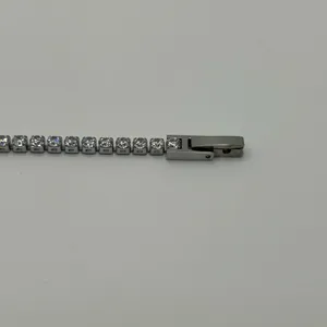 Swarovski Moissanite Tennis Bracelet Real Silver VVS D Color Iced Out 3mm 7.5 Inch No Pass thumbnail 5