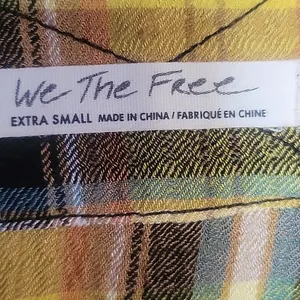 Free People we the Free Women's Rufled Up Plaid Shirt Jacket Size XS thumbnail 5