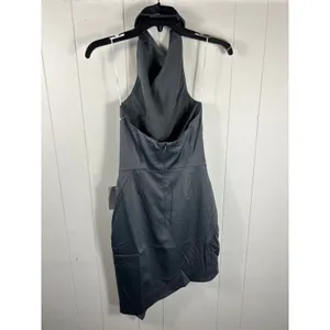 Elliatt X Revolve Camo Asymmetric Satin Cocktail Dress in Charcoal. Size XS. NWT thumbnail 5
