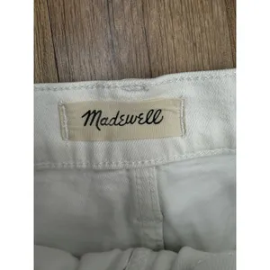 Madewell Skinny Jeans White‎ Raw Hem High Rise Size 25 thumbnail 4