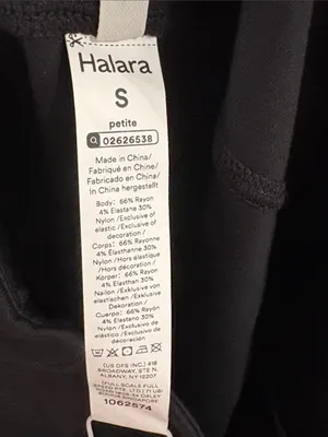 Halara Black Flex High Rise Back Side Pockets Slight Flare Size Petite Small NEW thumbnail 10