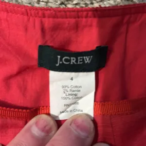 J. Crew Orange Pink Midi A-Line Skirt thumbnail 4