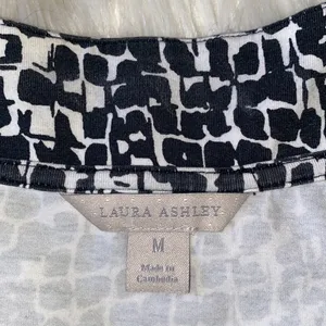 Laura Ashley Black and White Abstract Mid Sleeve Shirt thumbnail 2