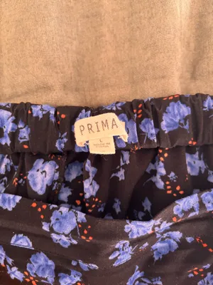 Blue and black floral skirt thumbnail 7