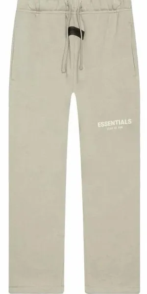 Fear of God Essential fleece Sweatpants color eggshell, straight leg sz S Unisex thumbnail 1