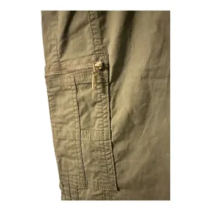 White House Black Market Olive Green Cargo‎ Capri, Size 14 thumbnail 2