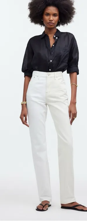 Madewell Pure White Vintage CanvasComfort Stretch white straight l thumbnail 1