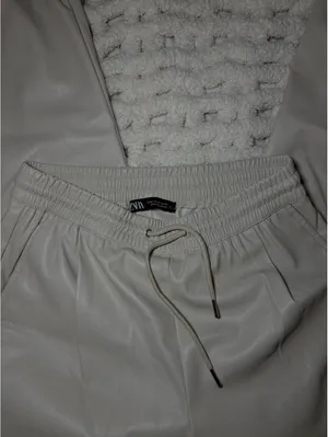 Zara Women's White and Cream Trousers thumbnail 2