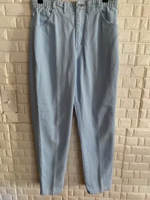LL Bean Jeans Relaxed Fit Blue Denim Elastic Waist Inseam 27 Rise 10 Length 38 thumbnail 4