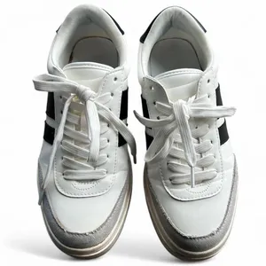 white and black platform sneakers Size 7 thumbnail 1