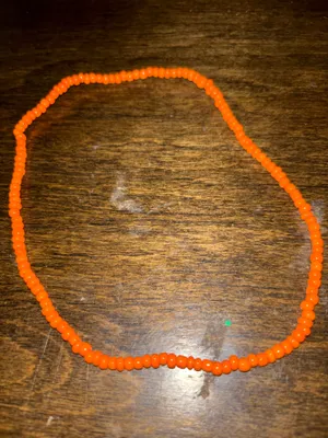 Orange Beaded Women’s Stretch Necklace(Pre thumbnail 6