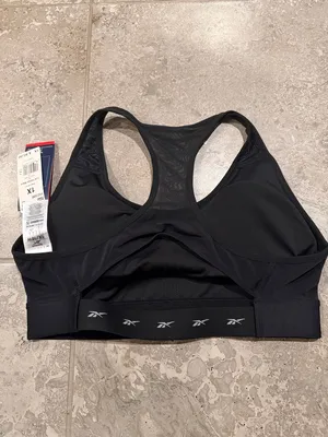 Reebok Plus Size Lux Vector Medium Impact Racerback Bra in Black, Size 1X, NWT thumbnail 7
