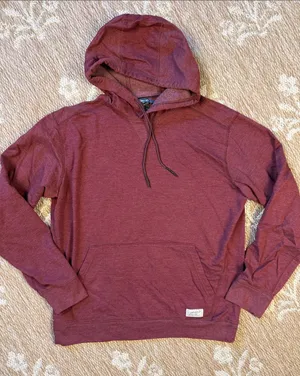 Eddie Bauer  Maroon Hooded Pullover Sweatshirt thumbnail 1