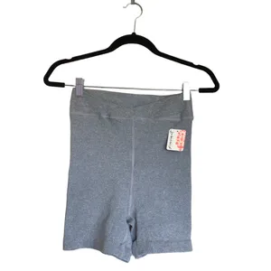 NWT FREE PEOPLE X FP MOVEMENT Free Throw Shorts In Heather Grey thumbnail 9