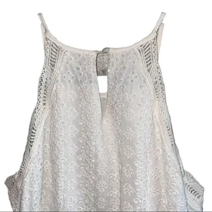Altar'd State White‎ Eyelet Lace Dress Small Boho Cottagecore Mini thumbnail 5