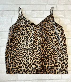 H&M Leopard Print Satin Cami Top - Brown and Black thumbnail 1