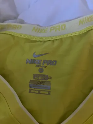 Nike Neon Yellow  Pro Tee thumbnail 3