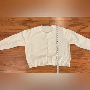 SHEIN- Cream Button-Up Cardigan Size XL thumbnail 6