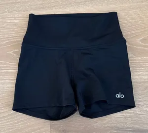 Alo Yoga High Waist Bike Shorts Size XS Black thumbnail 1