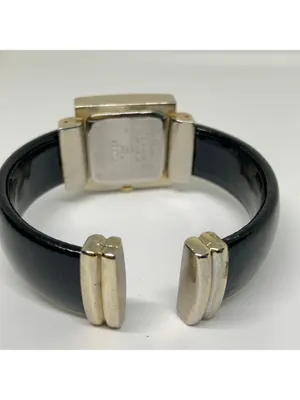 Studio women’s watch gold tone rhinestones 26mm quartz analog cuff band running thumbnail 5