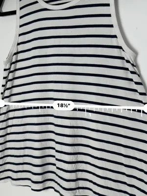 Old Navy Navy and White Striped Tee thumbnail 6