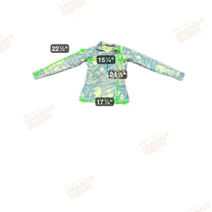 NIKE Pro Half Zip Pullover Womens‎ Medium Yellow Blue Lace Hyperwarm Long Sleeve thumbnail 9
