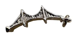 Vintage Silver Tone Golden Gate Bridge San Francisco Souvenir Charm Pendant thumbnail 1