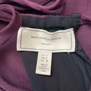 Moulinette Soeurs‎ Janie Lace Halter Dress in Purple Black Size 2 thumbnail 5