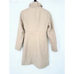 J.Crew Oatmeal Uptown Wool Blend Coat‎ Stand Collar Long Jacket Size 0 Business thumbnail 4