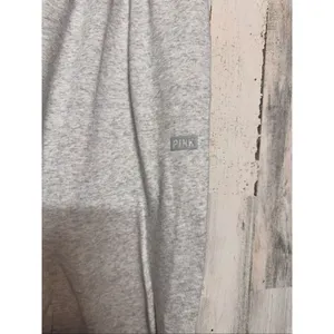 PINK Victoria’s Secret Light Gray High-Rise Fleece Joggers Women’s XL thumbnail 7