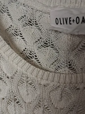 Olive & Oak Cream Cable-Knit Maxi Dress thumbnail 3