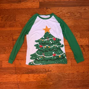 Christmas Tree Women Pajamas Green Size M thumbnail 3