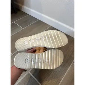 Sorel Ella Puff Slide Sandals Tan Cream Womens 8‎ thumbnail 5