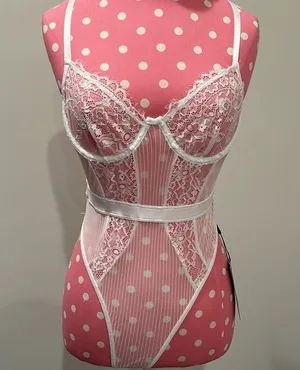 PRETTY LITTLE THING white lingerie bodysuit size small thumbnail 7