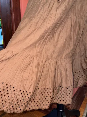 Brown Tiered Eyelet Hem Skirt Size undefined thumbnail 3