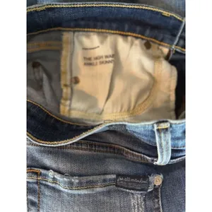 7 For All Mankind High Waist Skinny Jeans Size 27 Distressed Denim thumbnail 6