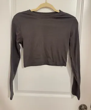 SheIn Grey long sleeve top thumbnail 1