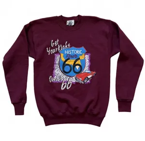 Vintage Route 66 Crewneck Sweatshirt Americana Graphic Lee Heavyweight Medium thumbnail 1