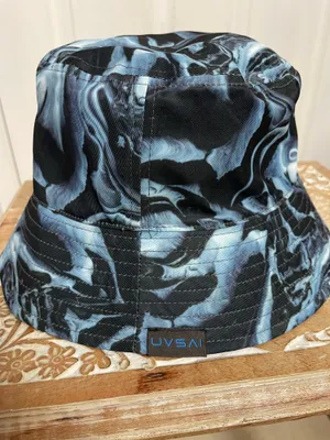 Swirl Pattern Bucket Hat in Blue and Black thumbnail 2