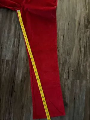 Vtg Rip Curl Girl Womens 7 Red Low Rise Corduroy Flare Pants thumbnail 5