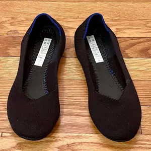 Rothy's The Point Black Pointed Toe Flats Size 11 Insoles Missing Slip On thumbnail 2