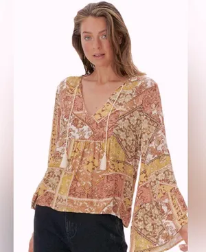 RIPCURL Women’s Wanderer Long Sleeve Angel Flare Top thumbnail 1
