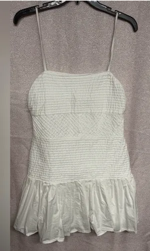 TCEC Everly Pintuck Pleast Mini Dress In White Women Size L thumbnail 3