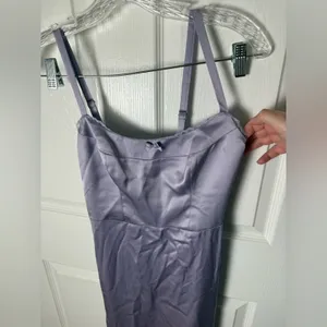 Reformation Lucy Satin Dress in Aura 0 thumbnail 3