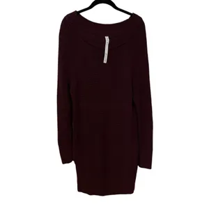 Lululemon Burgundy 100% Merino Wool Pullover Knit Sweater Size 6 Small thumbnail 2