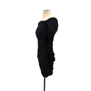 Aritzia Babaton Luxor Ruched Mesh Bodycon Mini Dress Black Size 10 NWT thumbnail 3