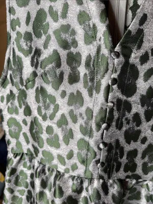 NWOT Karlie Green Leopard Tiered Tapestry Mini Dress Size Medium thumbnail 8