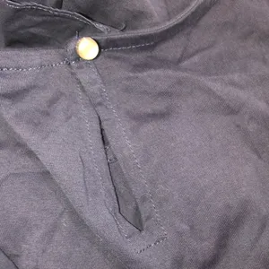 J CREW size medium navy blue ruffle top thumbnail 7